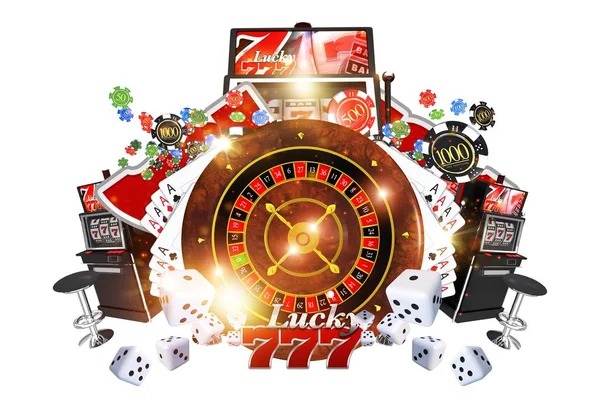 Live dealer rolling three dice in Lightning Dice round